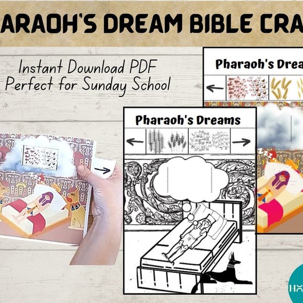 Pharaoh's dream craft Printable, Bible Activity for kids, Genesis old testament , Creation Activity, Christian Kids Printable, Sunday School