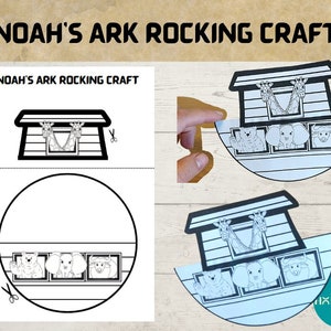 Noah&#39;s Ark Printable, bible activity for kids, Genesis old testament ,gods promise craft, bible story , Sunday School, instant download