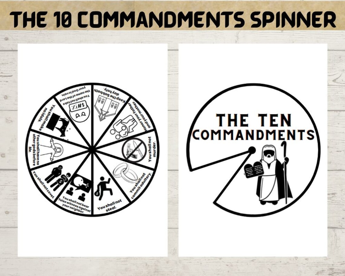 The Ten Commandments Printable Sunday School Craft Bible Story The Ten Commandments Printable Sunday School Craft Bible Story