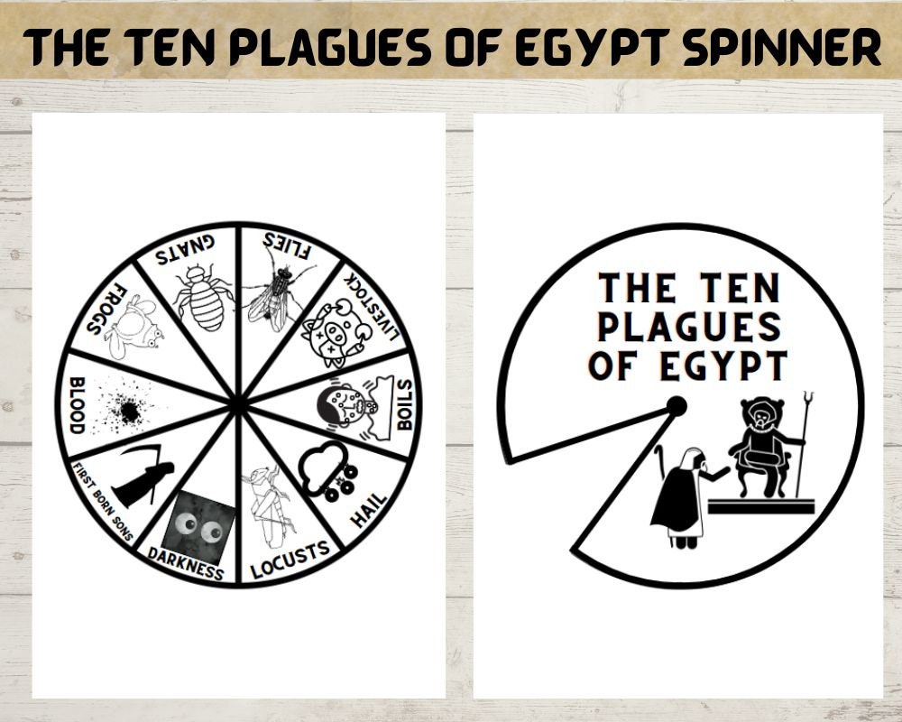 The Ten Plagues of Egypt Spinner Sunday School Craft Bible - Etsy Singapore