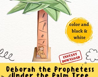 Deborah Under the Palm Tree – 3D Printable Bible Craft, Judges Activity for Kids, Sunday School Lesson, Christian Homeschool,  Judge Devorah