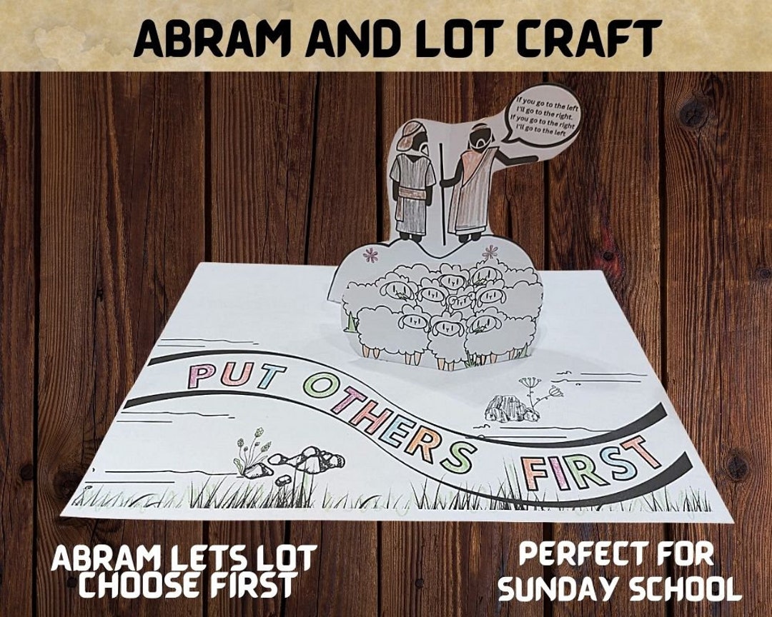 Abram and Lot Kids Craft Sunday School Craft Bible Story Etsy