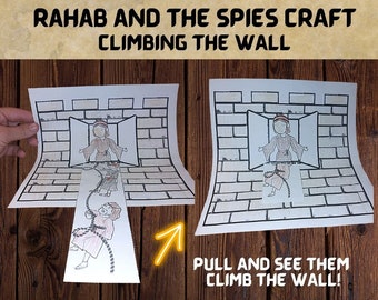 Rahab and the Spies craft, Sunday school Craft, Bible Story Activity kids, Instant Download, Genesis, old testament ,homeschool worksheets