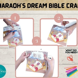 Pharaoh's Dream Craft Printable, Bible Activity for Kids, Genesis Old