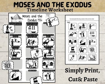 Moses and Exodus Printable, Bible Activity for kids, old testament , Ten Plagues Of Egypt craft , Sunday School, download, Sunday school