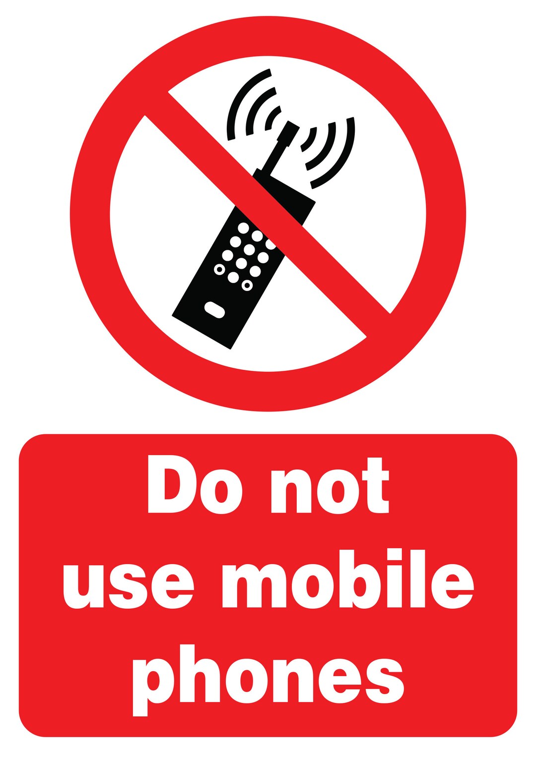Signage Safety Using Phone Do Not Use Mobile Phones Safety Sign Sticker, Foamex, Dibond A5-A2 - Etsy