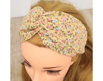 Headband Women | Haarband Damen | Small floral V. | Nurse headband | Stirnband Damen | Bandeau cheveux | Head wrap | Yoga| Fabric hairband