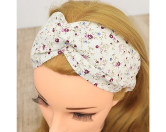 Diadema Mujer / Haarband Damen / Pequeño floral IV. / Diadema de enfermera / Stirnband Damen / Bandeau cheveux / Envoltura para la cabeza / Yoga / Diadema de tela