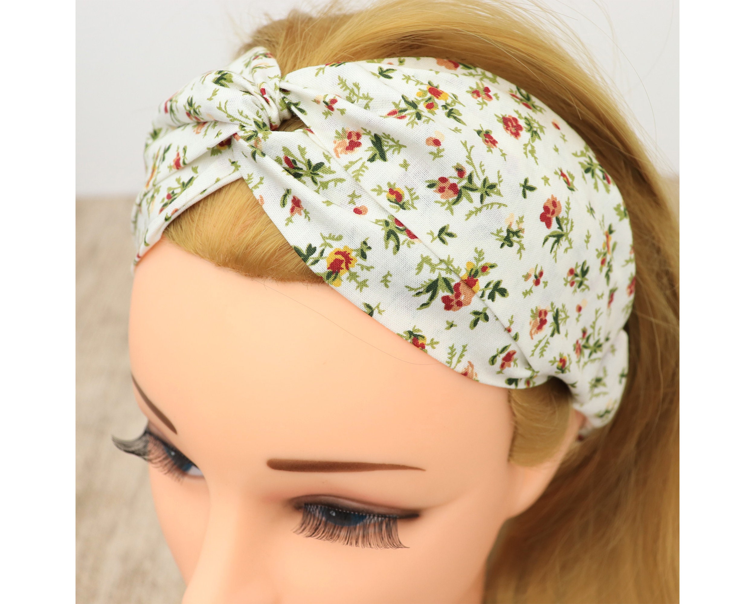 Headband Women Haarband Damen Beige Roses Nurse Headband Stirnband Damen Bandeau  Cheveux Head Wrap Yoga Fabric Hairband 