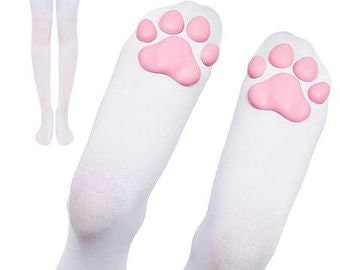 L Cosplay Cat Socks for School Girls Outfits Cat Paw Kawaii Stocking High Socks Schoolgirl Cat Tights