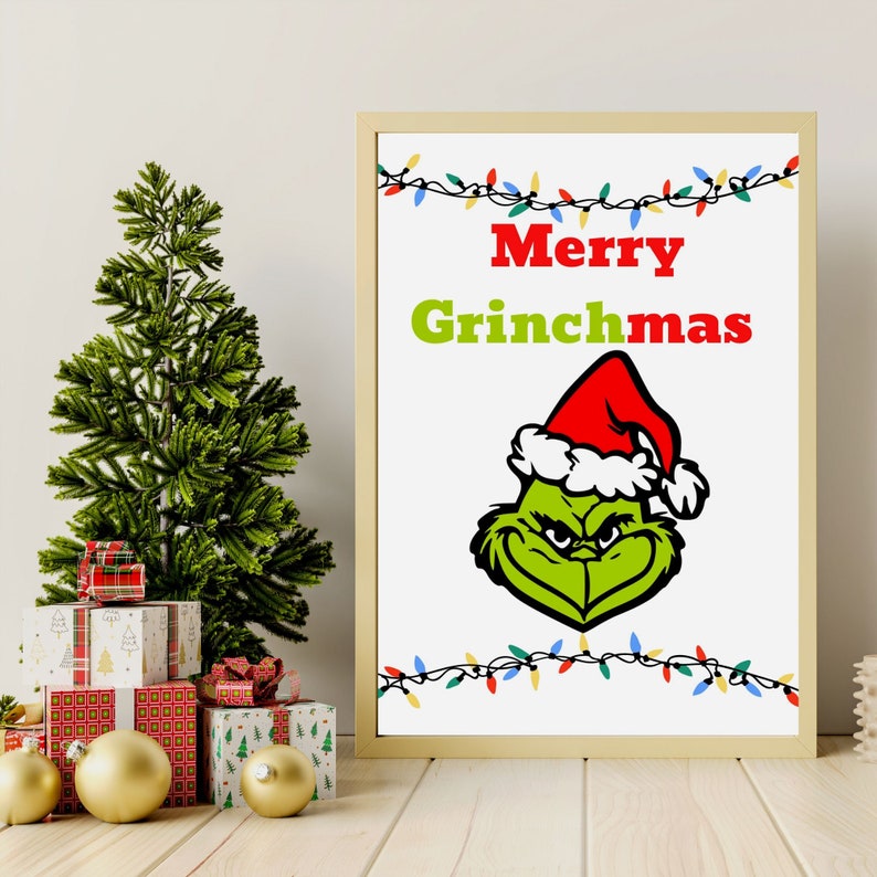 Grinch Grinchmas Grinch Art Grinch Wall Art Grinch Decor Etsy UK