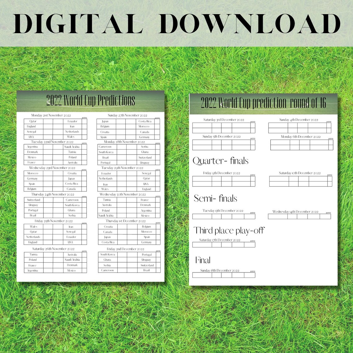 Sweepstake Fifa World Cup World Cup Sweepstake Football Etsy UK
