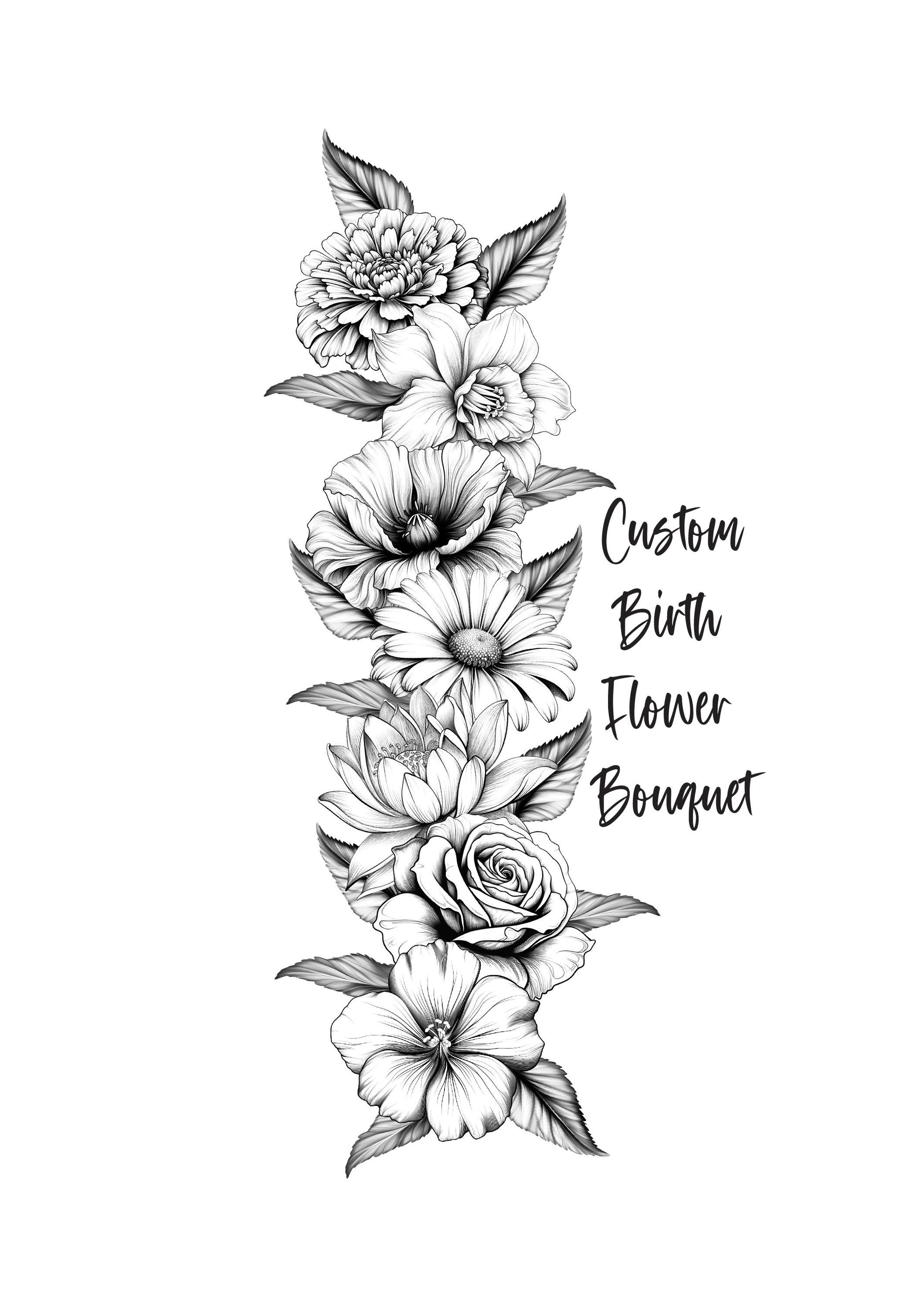 Mom rose tattoo - Etsy México, image size:2120x3000