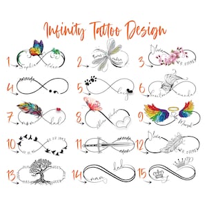 Custom İnfinity Tattoo, Personalized Infinity Name Tattoo Design,  Infinity Sign tattoo , Digital File Jpg