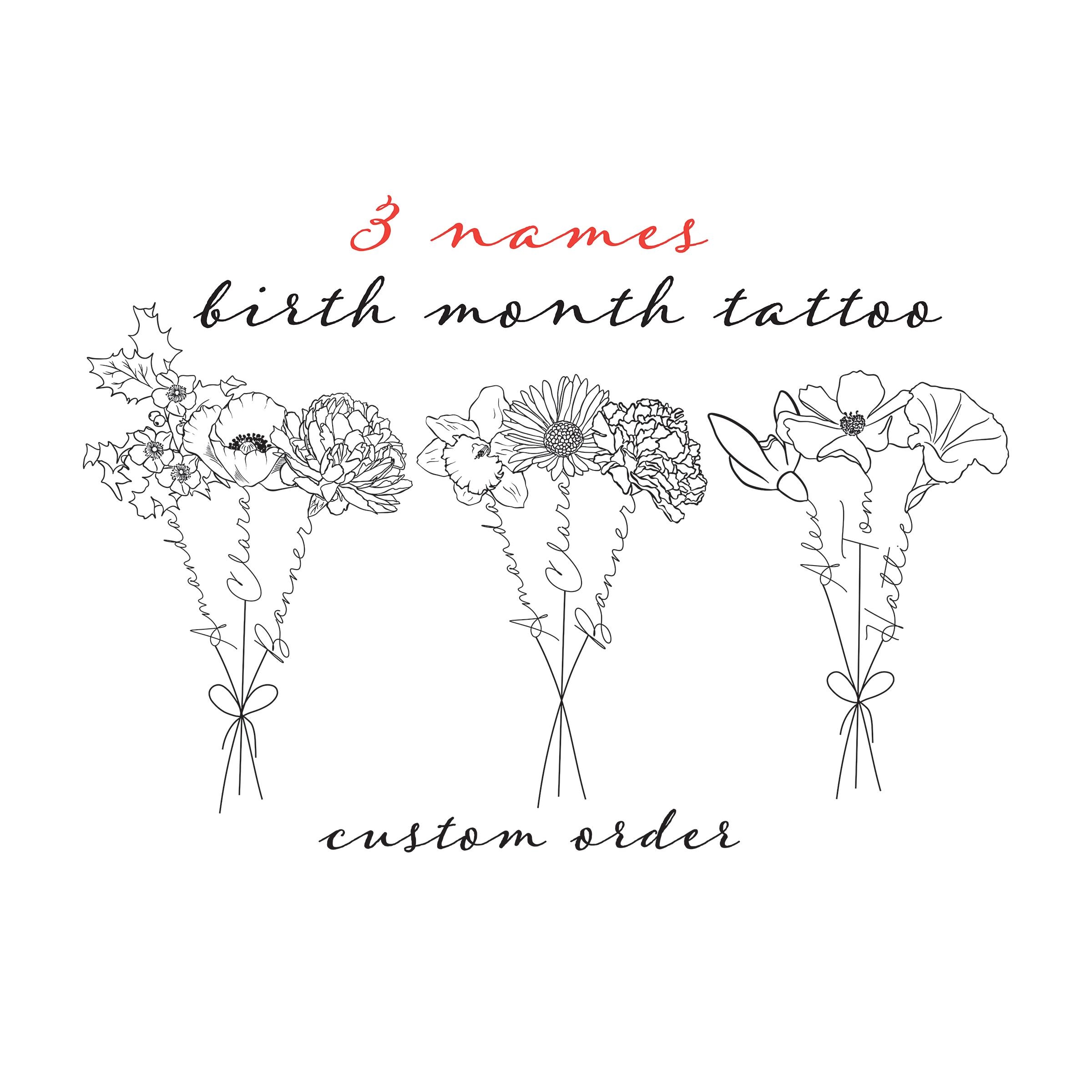 3 Birth Month Flower Tattoos for Meaningful Memories