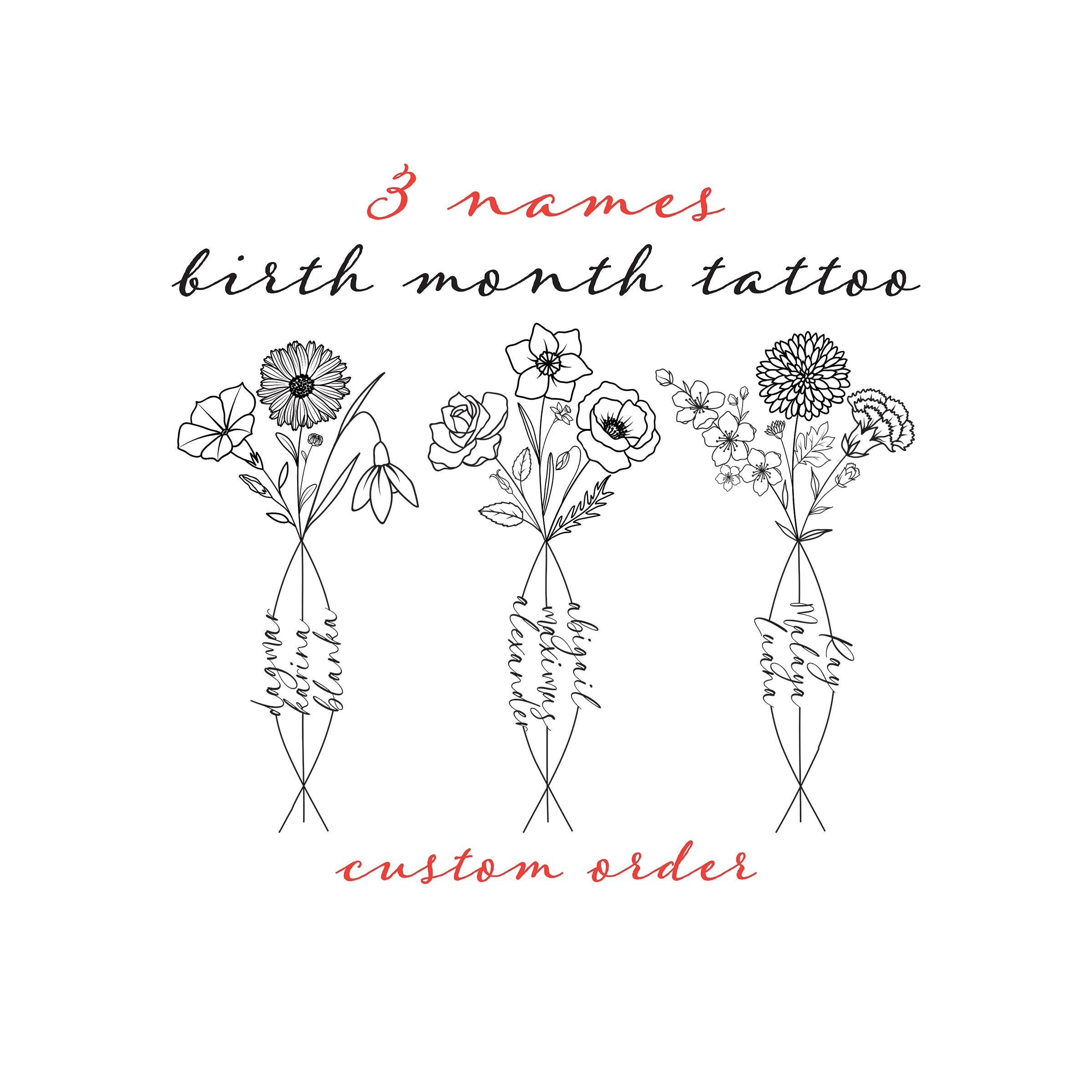 Mother of 3 Minimalist Tattoo Idea