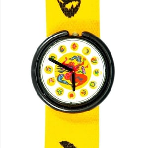 1990 Vintage POP Swatch &quot;PATCHWORK&quot;, PWB105, unworn, in Swatch Box, with new battery