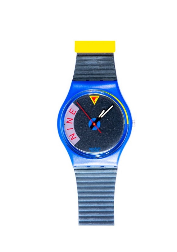 NEW: 1989 vintage Swatch "BLUE JET", GS104, very r