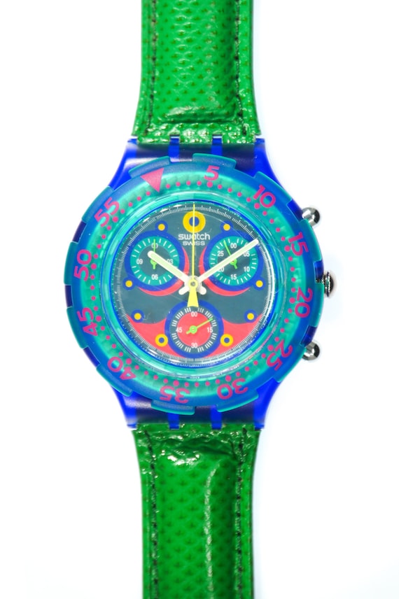 1993 Vintage Swatch Aqua Chrono 