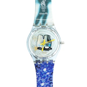 1996 Vintage Swatch Musicall Olympia Special &quot;KATARINA WITT&quot;, SLZ105, unworn, in Swatch box, with new battery