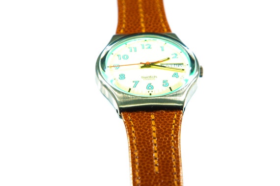 NEW: 1989 Vintage Swatch "HIGH FLYER", GX704, unw… - image 9