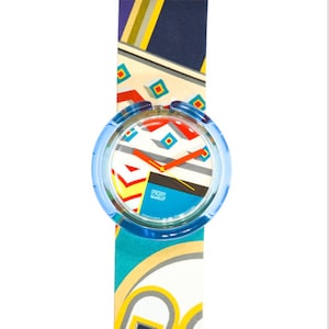 1992 Vintage Pop Swatch &quot;MATIN a TANGER&quot;, PWK177, unworn, in Swatch box, with new battery