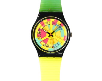 Swatch Vintage Watch Musical Called FUNK, 34mm SLK106 in Box