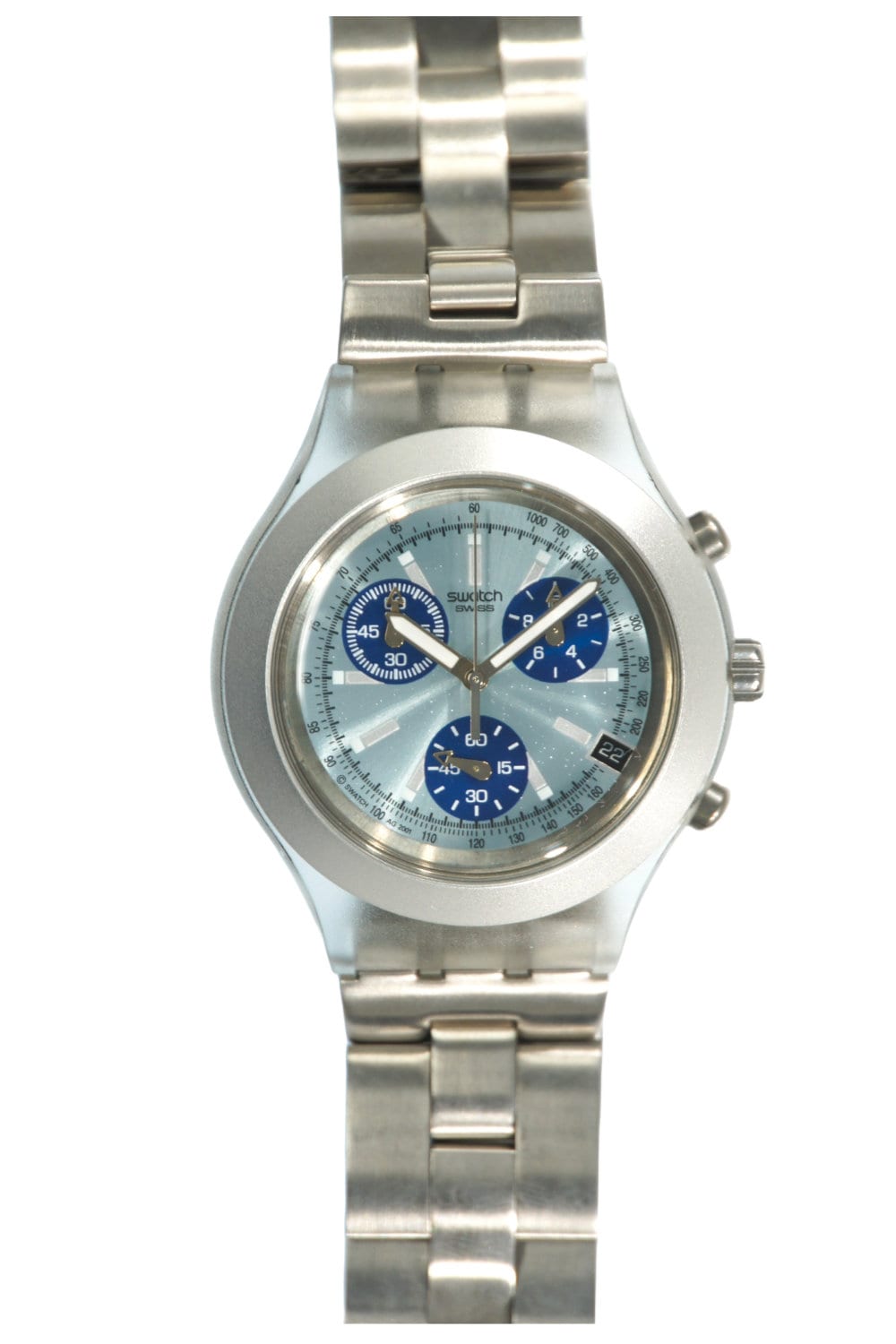 Swatch Irony Diaphane Chrono SVCK4002G ICESTORM unworn in Swatch box with New battery