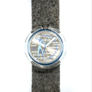 1994 Vintage Swatch Pop &quot;HAPY SKIING&quot;, PWN114, unworn, in Swatch box, with new battery