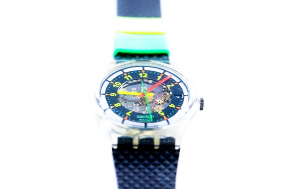 Swatch Watch - GK402 - BLACK LINE 1992 Vintage Swatch  main image 3