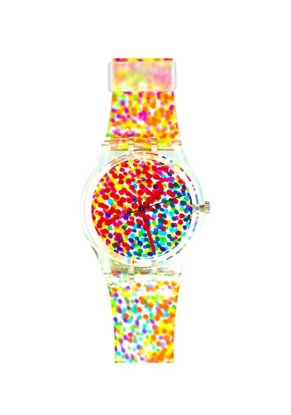 1992 Vintage Swatch "LOTS of DOTS", gz121std, unwo