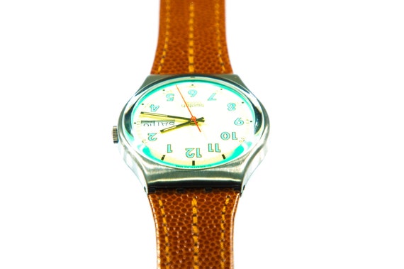 NEW: 1989 Vintage Swatch "HIGH FLYER", GX704, unw… - image 6