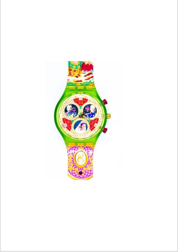 Vintage 1995 Swatch Chrono Russian Treasury Watch 1996 Winter Olympics Germany 1995 Vintage Swatch Chrono  main image 4