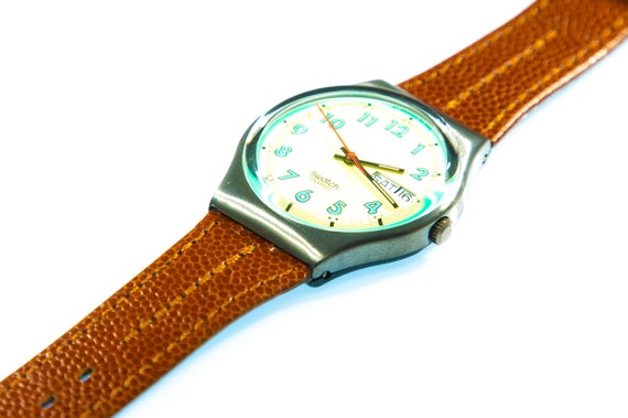 NEW: 1989 Vintage Swatch "HIGH FLYER", GX704, unw… - image 10