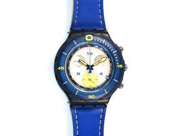 Vintage 1992 Swatch Chrono GRAND PRIX SCJ101 - Unworn Mint