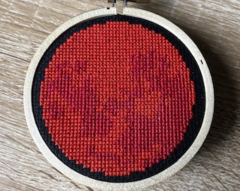 Mond Kreuzstichmuster