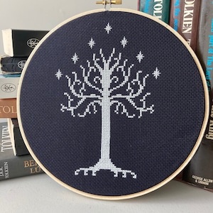 White Tree of Gondor Cross Stitch Pattern
