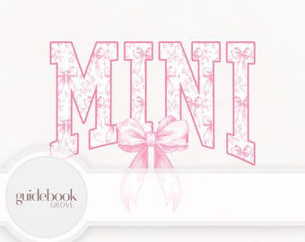 Pink Toile Mini Coquette Pattern PNG – Pink Chinoiserie Bow Digital Paper INSTANT DOWNLOAD