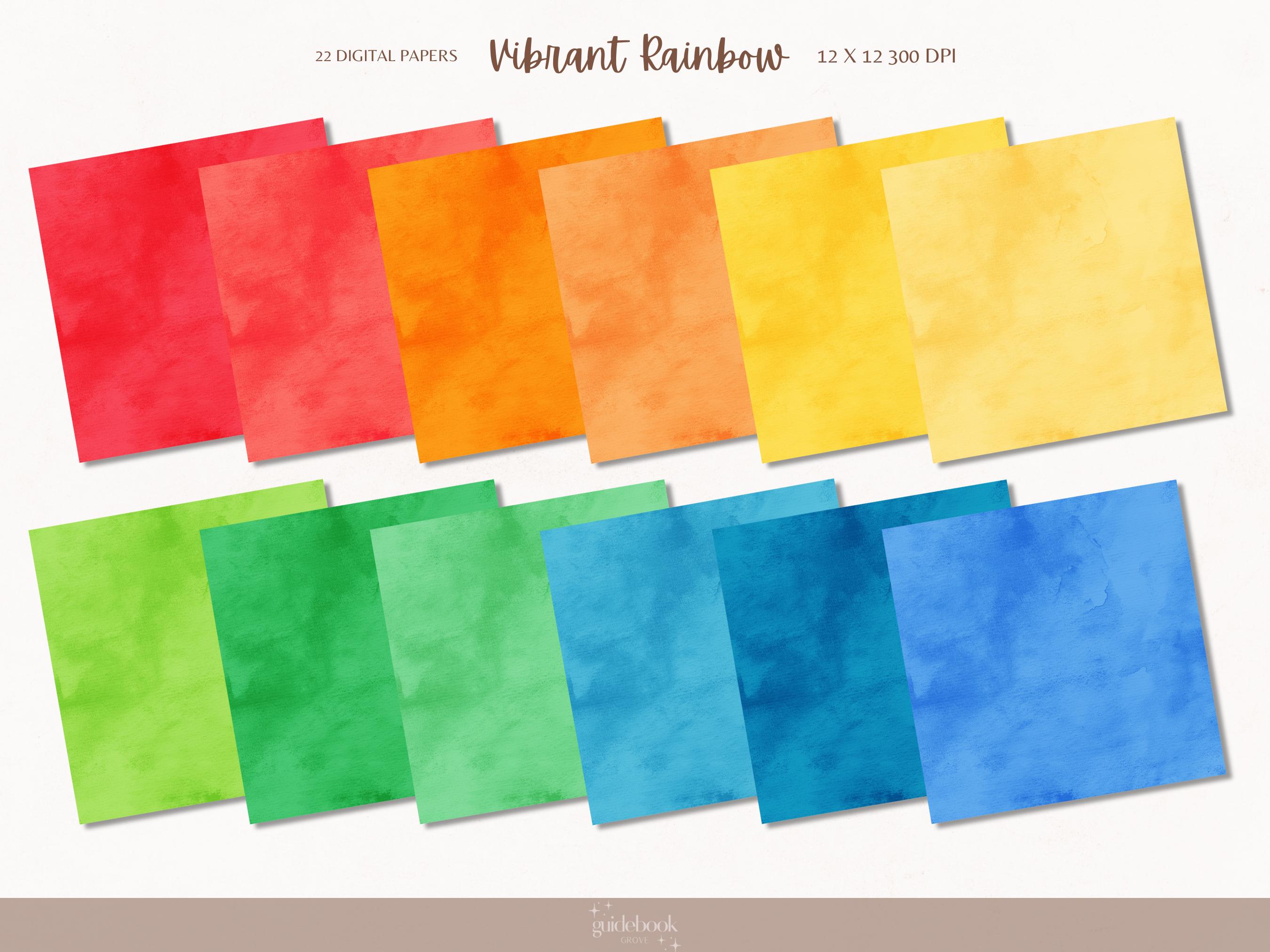 Vibrant Rainbow Textures, Digital Paper Pack, Colorful Textures ...