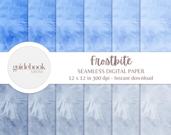 Frostbite Digital Paper, Ice Texture, Winter Art Paper, Gradient Paper, Seamless, Scrapbook Paper, Digital Download, Graphic Design, Frozen