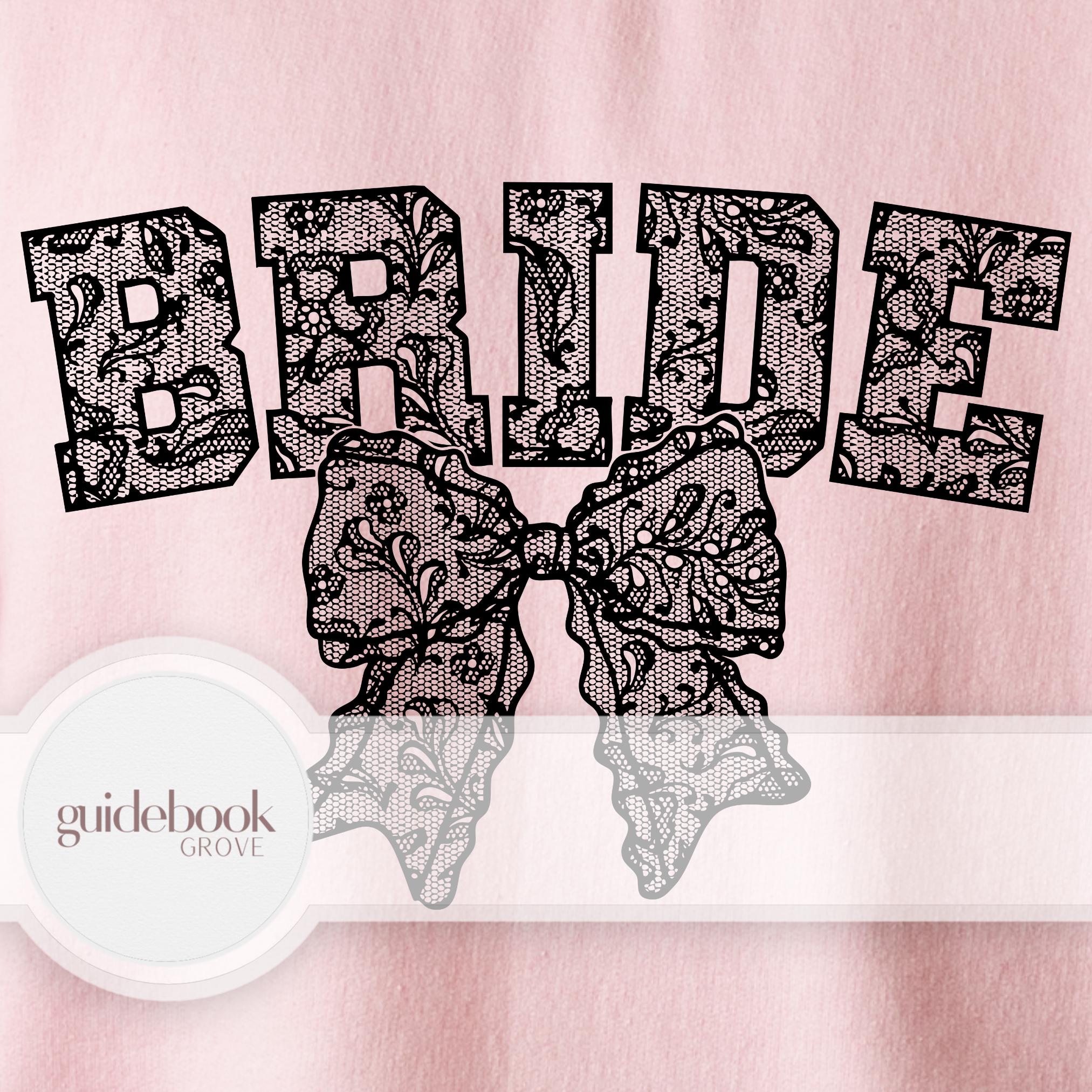 Bride Lace Bow PNG, Coquette Engagement, Varsity Bride Bow, Girly ...