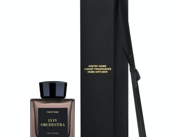 Reed Diffuser in Glass Bottle Home Fragrance 100ml Woody Leather - Lviv Orchestra