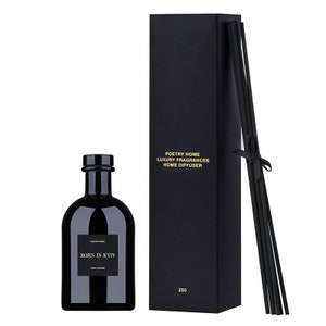 Reed Diffuser in Glass Bottle Home Fragrance 250 ml Fruity Green Woody  - Born in Kyiv