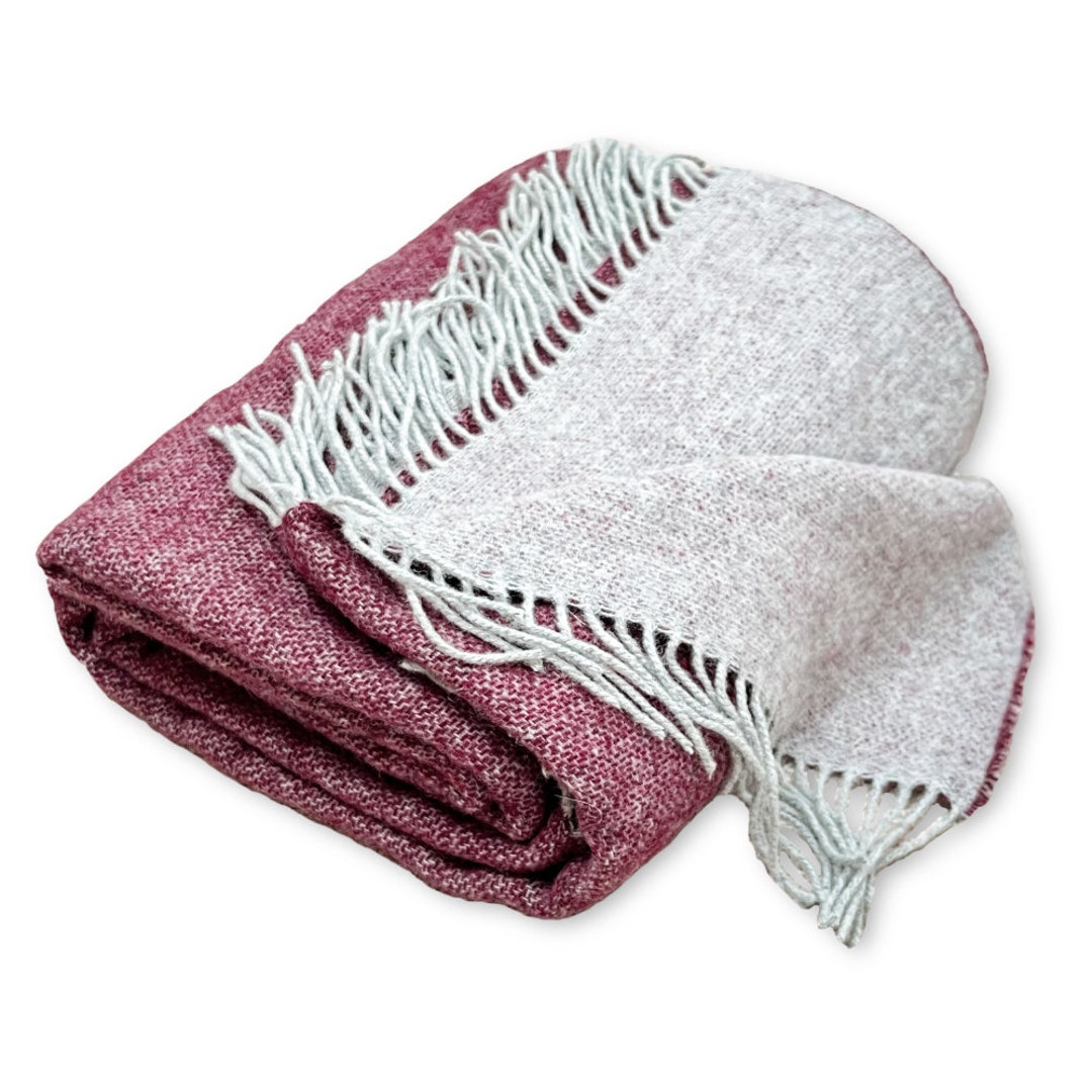 Superfine Merino Wool Blanket Reversible King Size Bed Throw Etsy UK