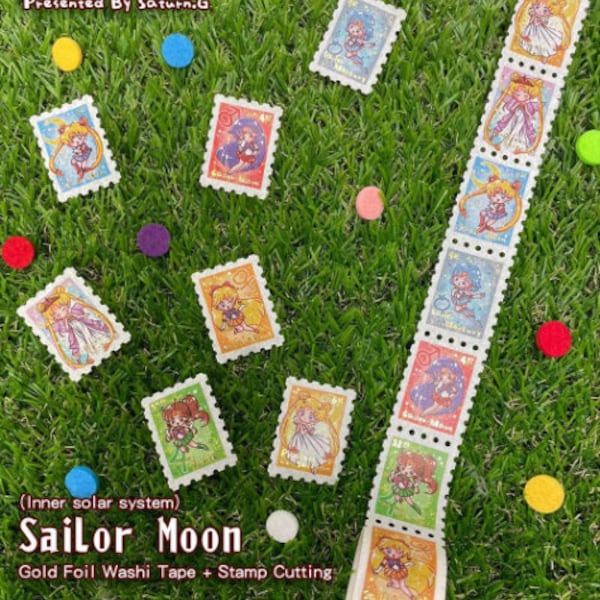Sailor Moon Stamp Washi Tape Roll - ruban de masquage, ruban déco Anime