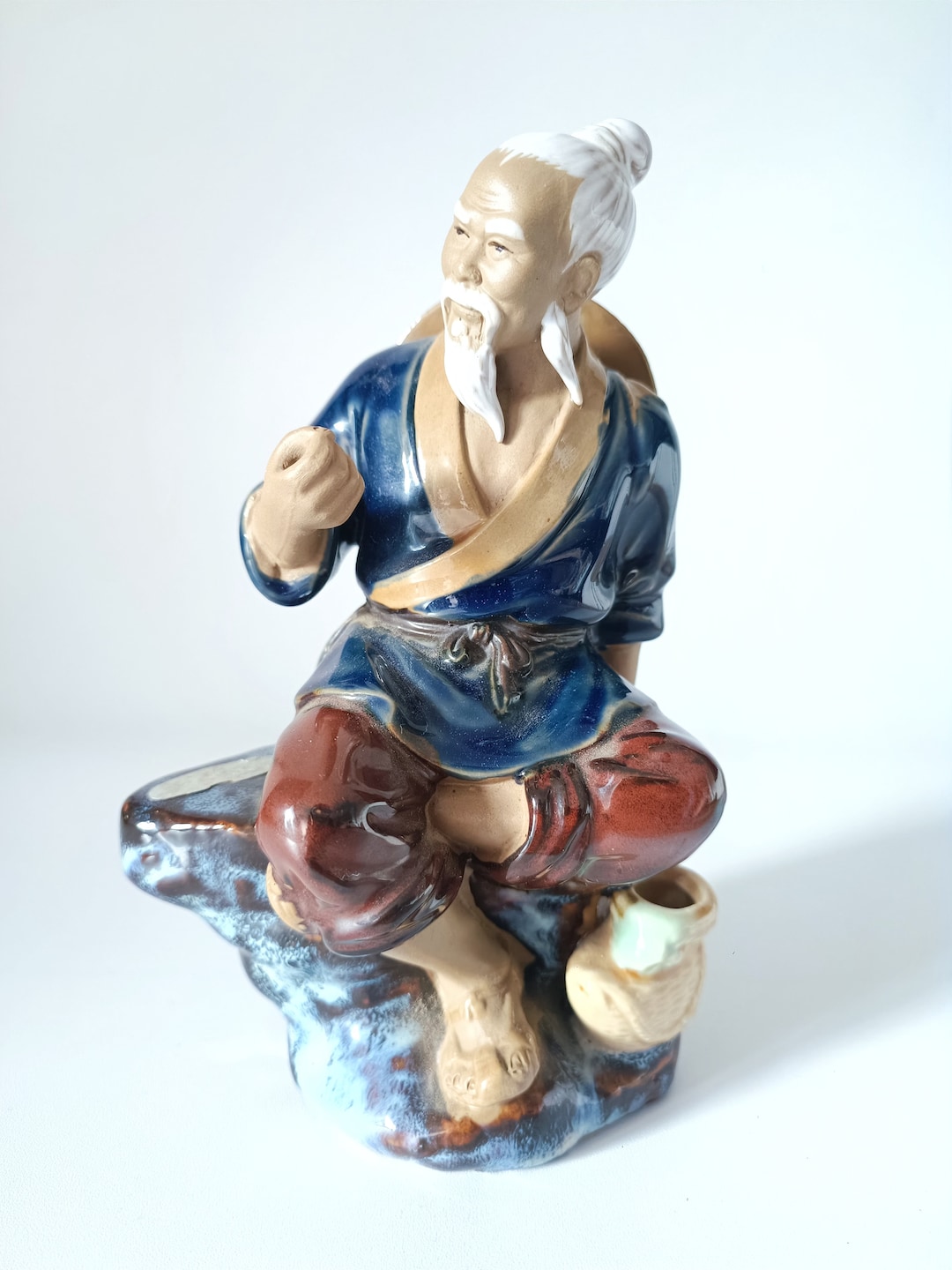 1990s Chinese Mudman Figurine Purchased in Vietnam