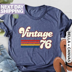 1976 Vintage Birthday Gift Tee, Retro Style, 50th Birthday for Women, Vintage 1976 T-Shirt, 50th Birthday, 50th Birthday Gift, Father Gift