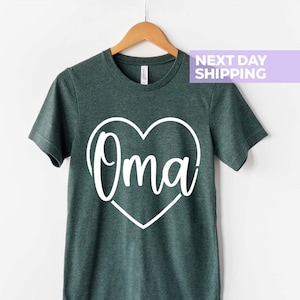 Oma Shirt for Grandma Gift for Mother&#39;s Day, Best Oma Ever Heart T-Shirt, Oma Birthday Gift Idea, Oma Shirt for Women, T-Shirt Gift for Oma