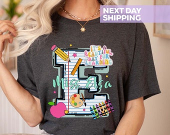 Camisa personalizada para professor, camisa personalizada com nome do professor, camisa de volta às aulas, primeiro dia de aula, equipe de professores, presente de agradecimento ao professor