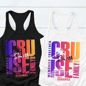 Personalized Cruise Squad 2025 Tank Tops, Caribbean Cruise Matching Tanks, Family Cruise Crew Custom Name Tank Tops, Group Cruise Tanks